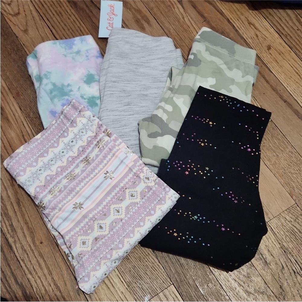 Kids Patterned Leggings Set - Multicolor